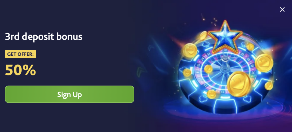 3rd Deposit Bonus