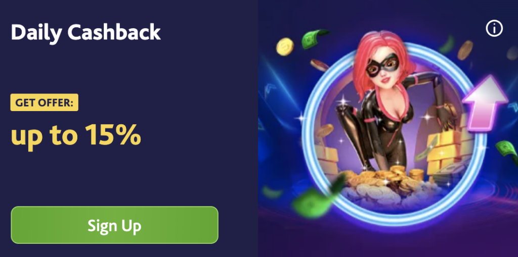 Get up to 15% cashback daily at 7Bit Casino