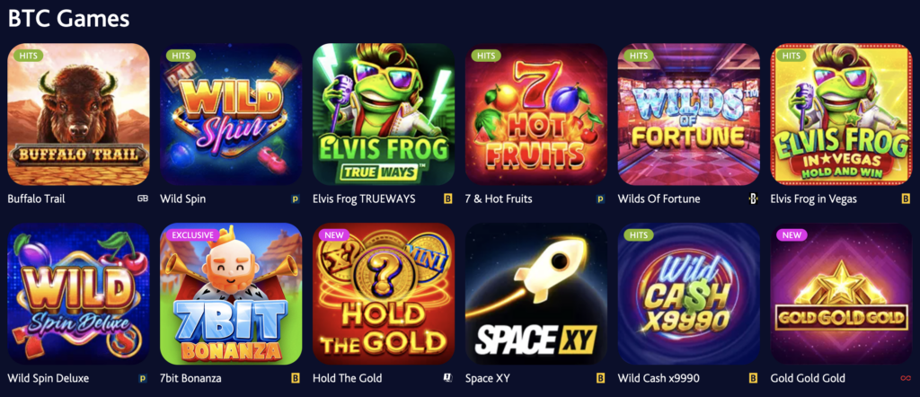 Play provably fair games at 7Bit Casino