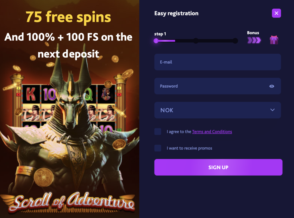 Register as a new player to receive our exclusive no deposit bonus; no bonus code needed!